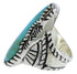 Sterling Silver Southwest Turquoise Ring Size 6 FX22548